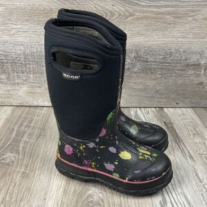 Bogs Paint Splat Classic Youth‎ Kids Size 1Y Rubber Winter Boots -30 degree
